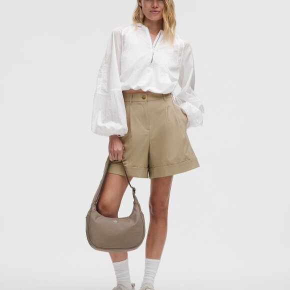 LuluLinen High-Rise Short 6" In Sheer Oak - Picture 2 of 5